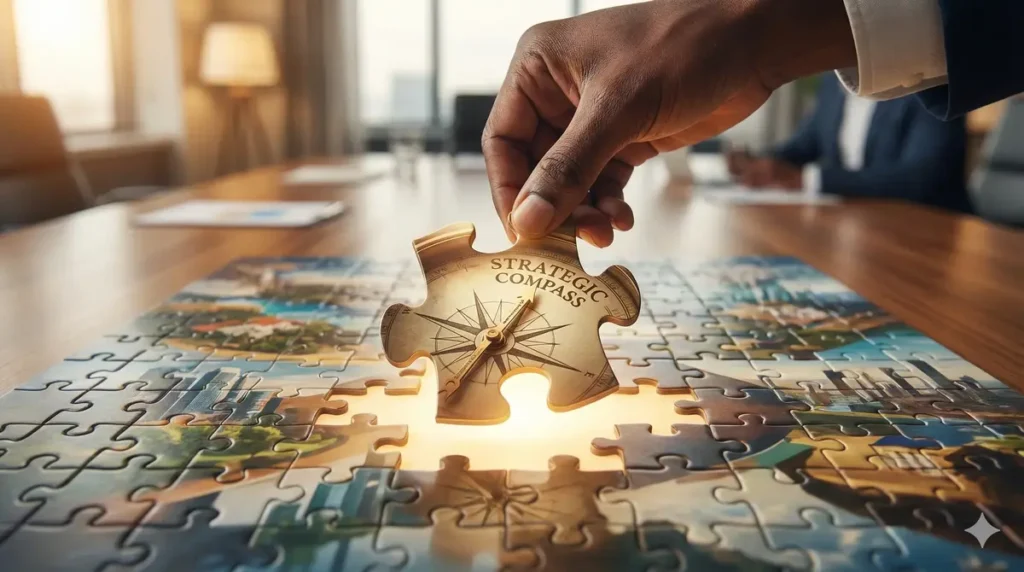 Putting the final puzzle piece in place, representing the value of a Fractional CIO in IT strategic execution.