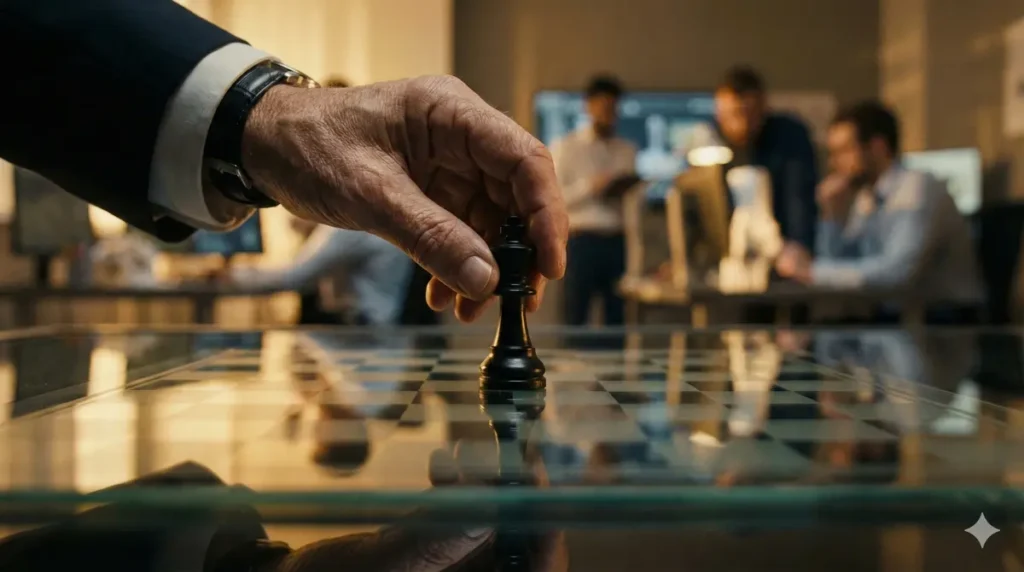 A strategic chess move symbolizing the shift from generic outsourcing to high-level technology staff augmentation.